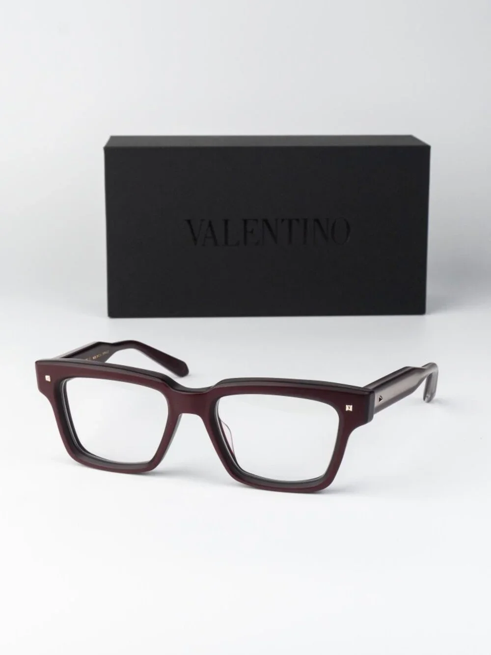 Valentino Women Eyeglasses Matte Burgundy Square V-ESSENTIAL I VLX-121 C